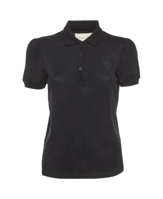 Women's Puffed Sleeve Pique Polo Shirt