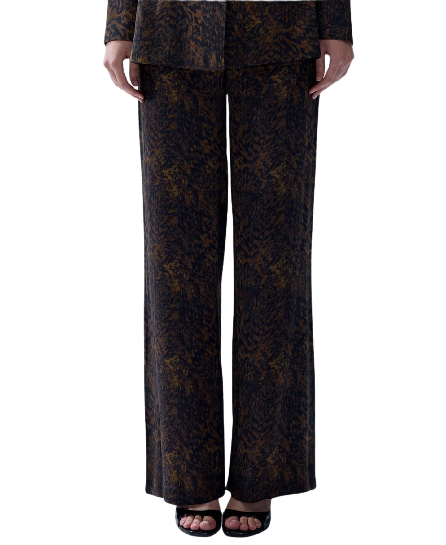 Женские брюки PCFG Your Itch Kangaroo Leopard-Print Bootcut, цвет: Леопардовый с принтом — фото 1