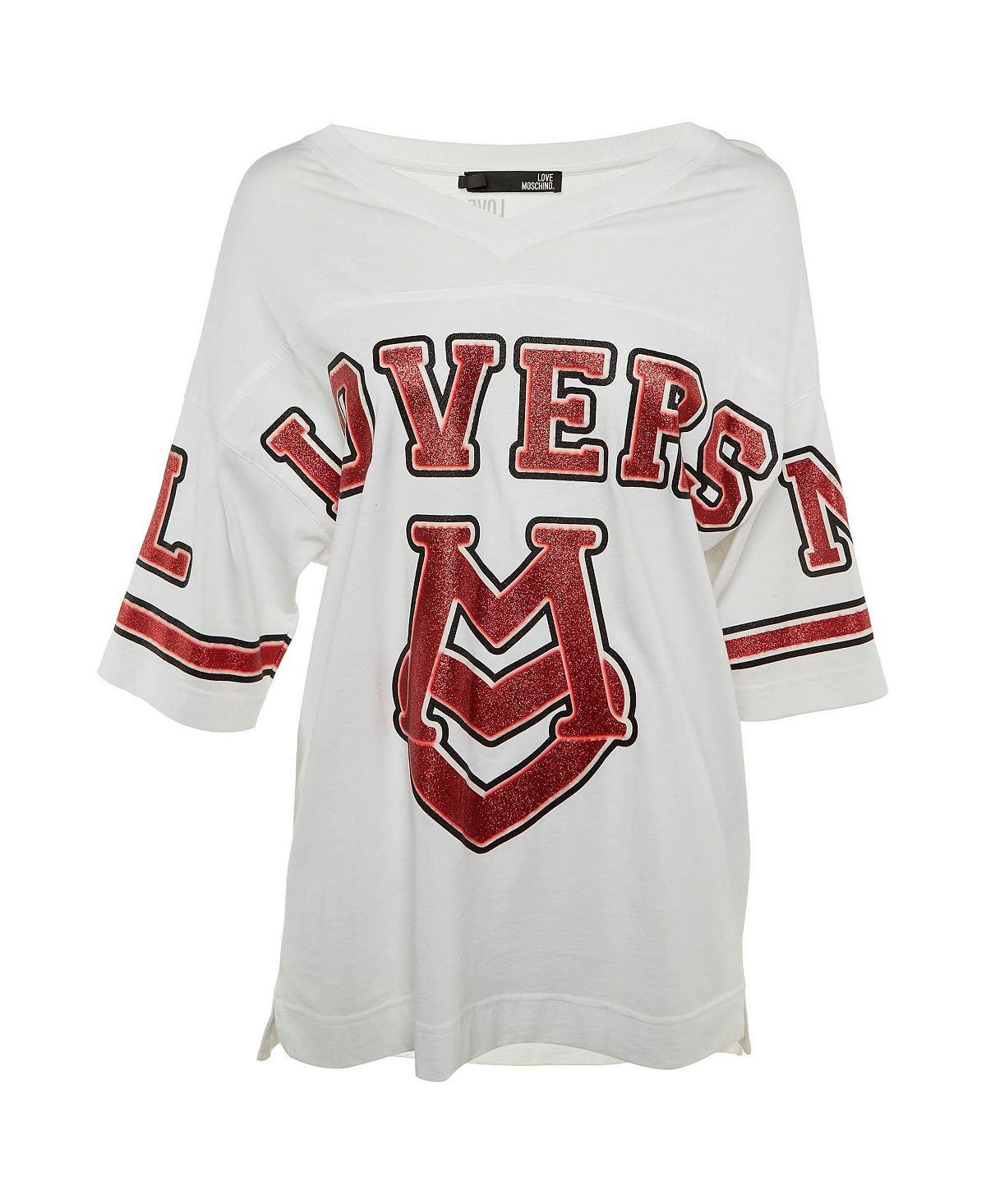 Pre-Owned Love Moschino Women's Beaded Cotton Belted Shirt view 1 — MAYCSS fashion products