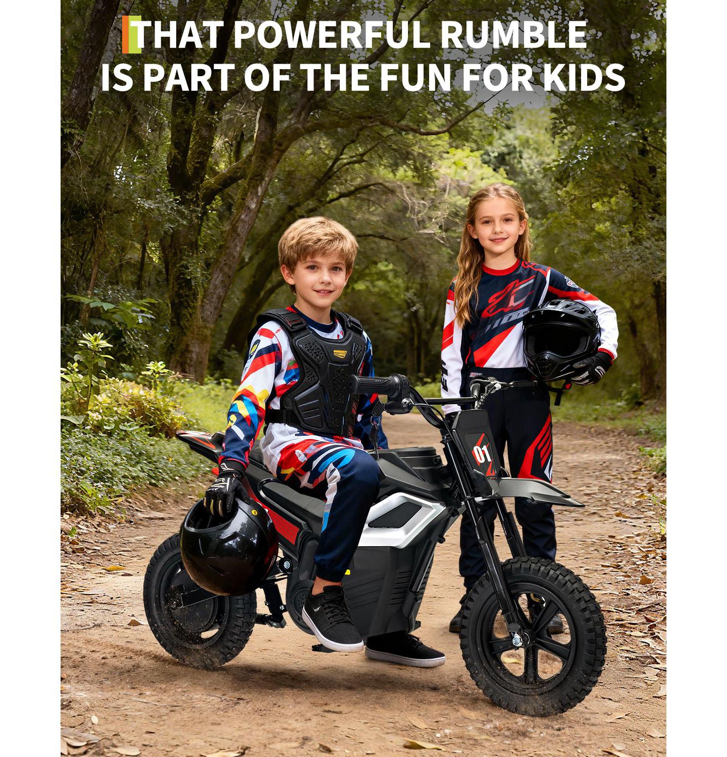 Детская игрушка homfan 45.7"L x 21.3"W x 26.4"H Electric 4-Wheel Ride-On Motorcycle, 3–7 лет, цвет: Чёрный — фото 6