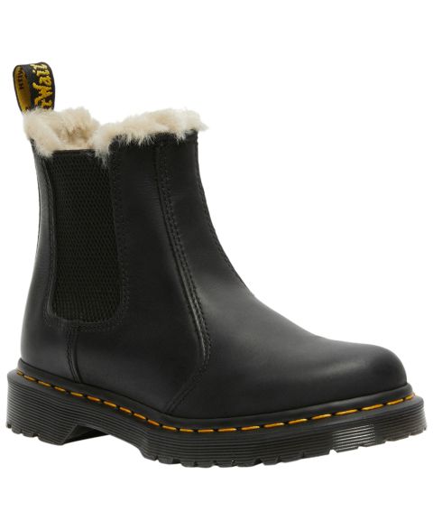 Женские ботинки Dr. Martens 2976 Leonore Wyoming Leather Pull-On Chelsea Booties, цвет: Чёрный