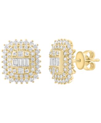 Diamond (1-1/3 ct. t.w.) Earrings in 14k Yellow Gold (Also in 14k White Gold)