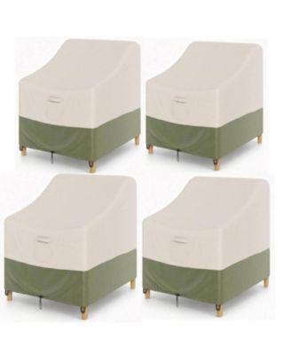 4 Packs Waterproof Outdoor Patio Chair Cover, Wicker Swivel Chair Cover for Garden, Lawn, Backyard