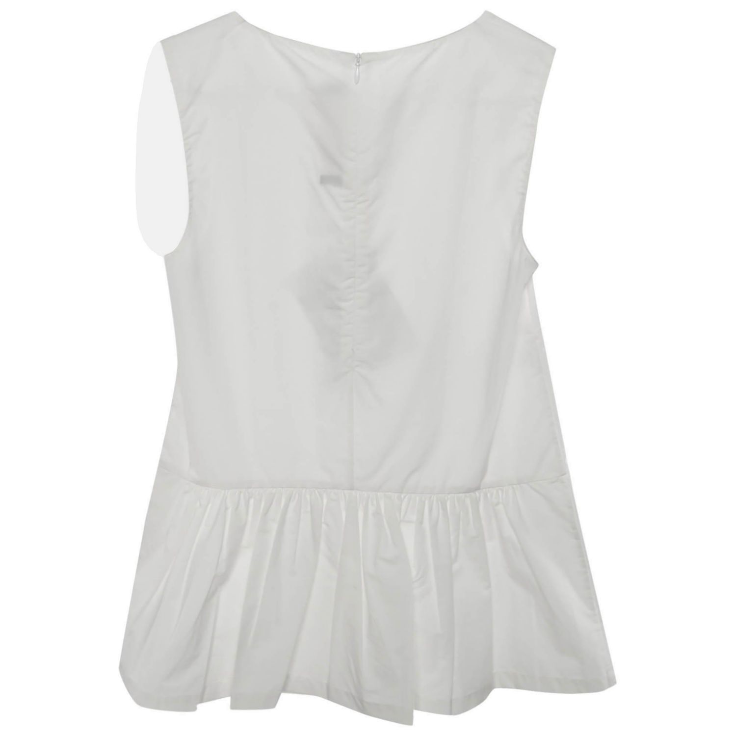 Women's Sleeveless Cotton Poplin Peplum Tank Top