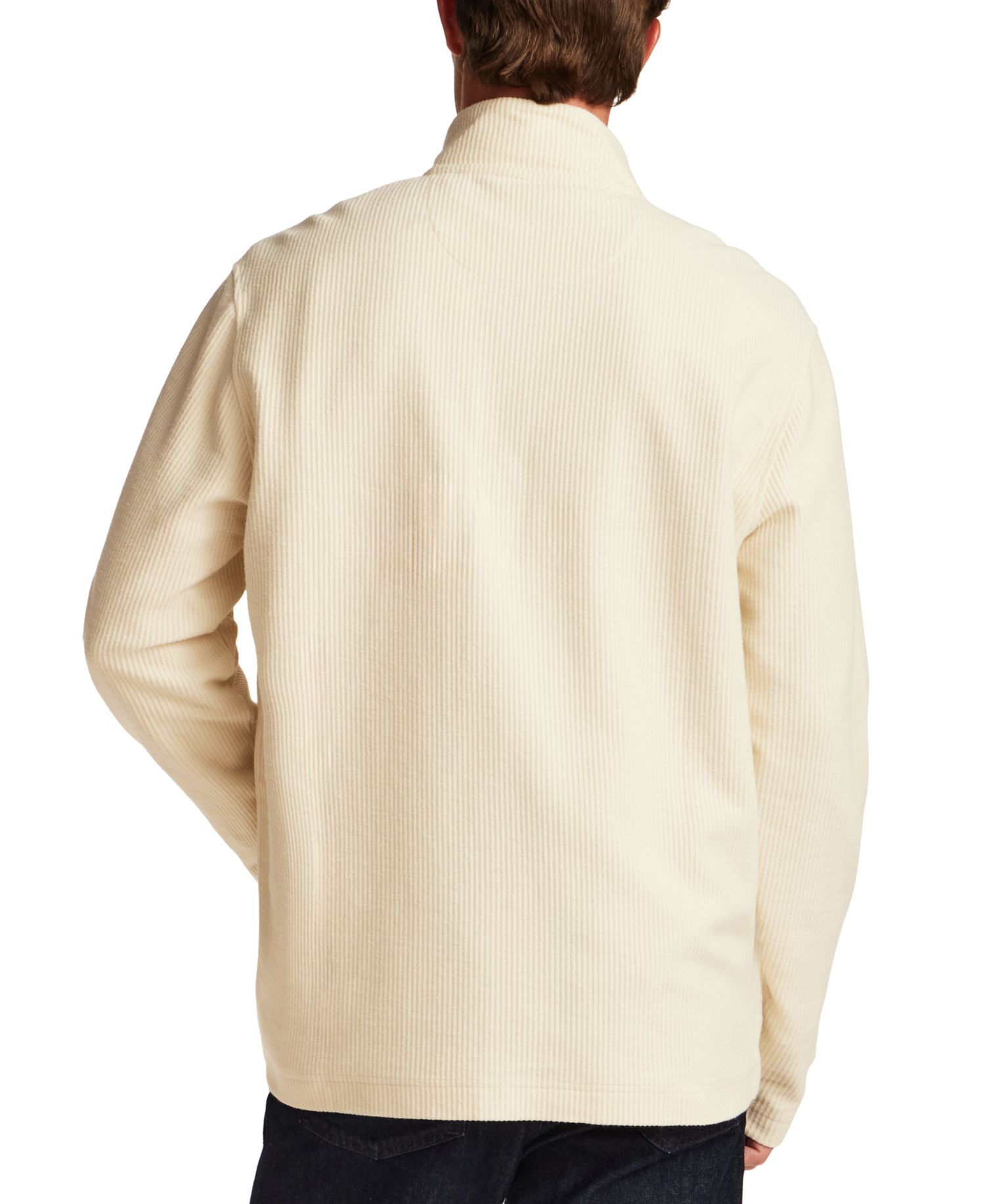 Men's Knit Corded Full-Zip Sweater