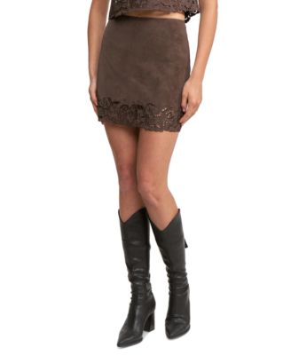 Women's Pauline Zipper Back Mini Skirt