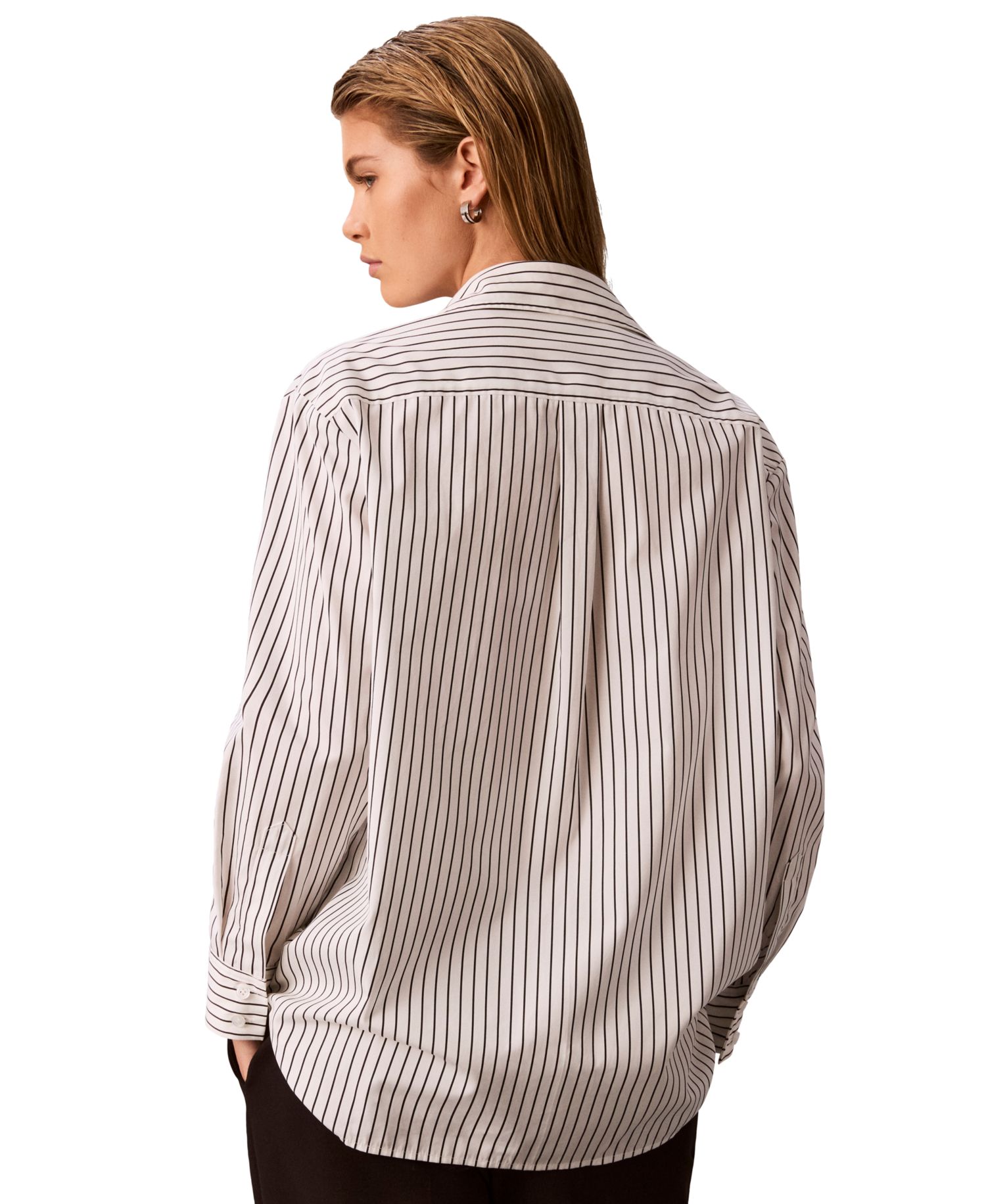 Women's Striped Collared Neck Shirt