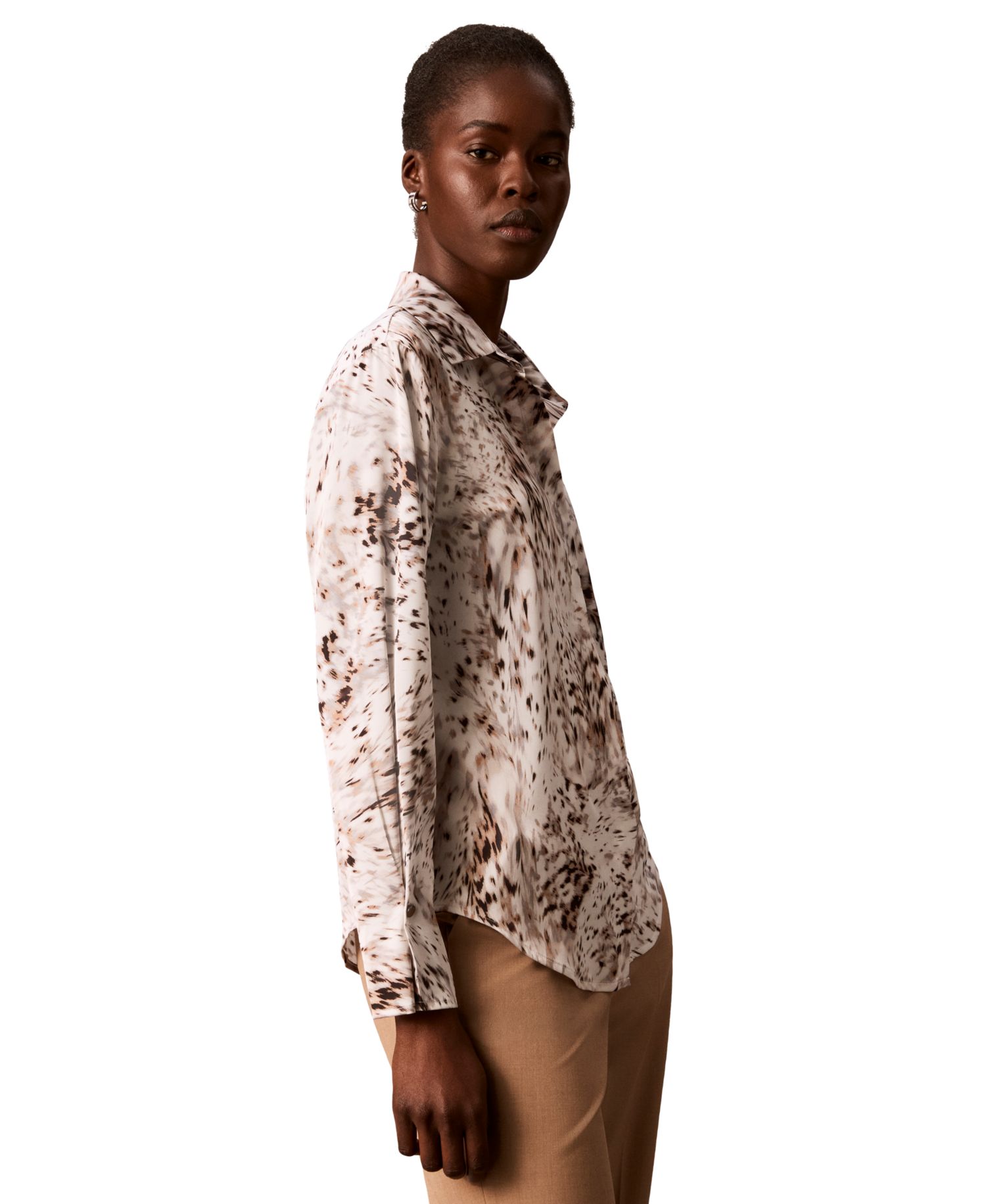 Women's Printed Collared Neck Shirt