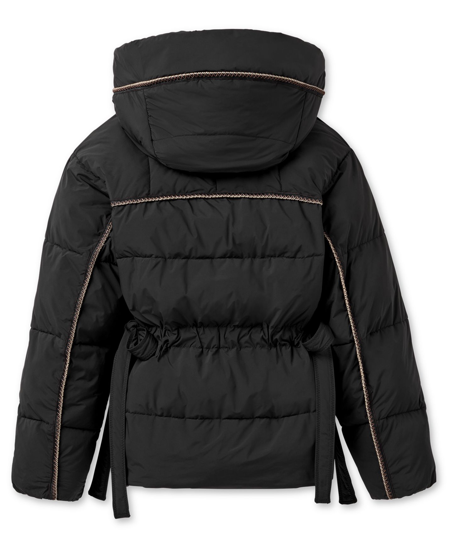 Женская куртка UGG® Renly Relaxed-Fit Hooded Neck Puffer, цвет: Чёрный — фото 2