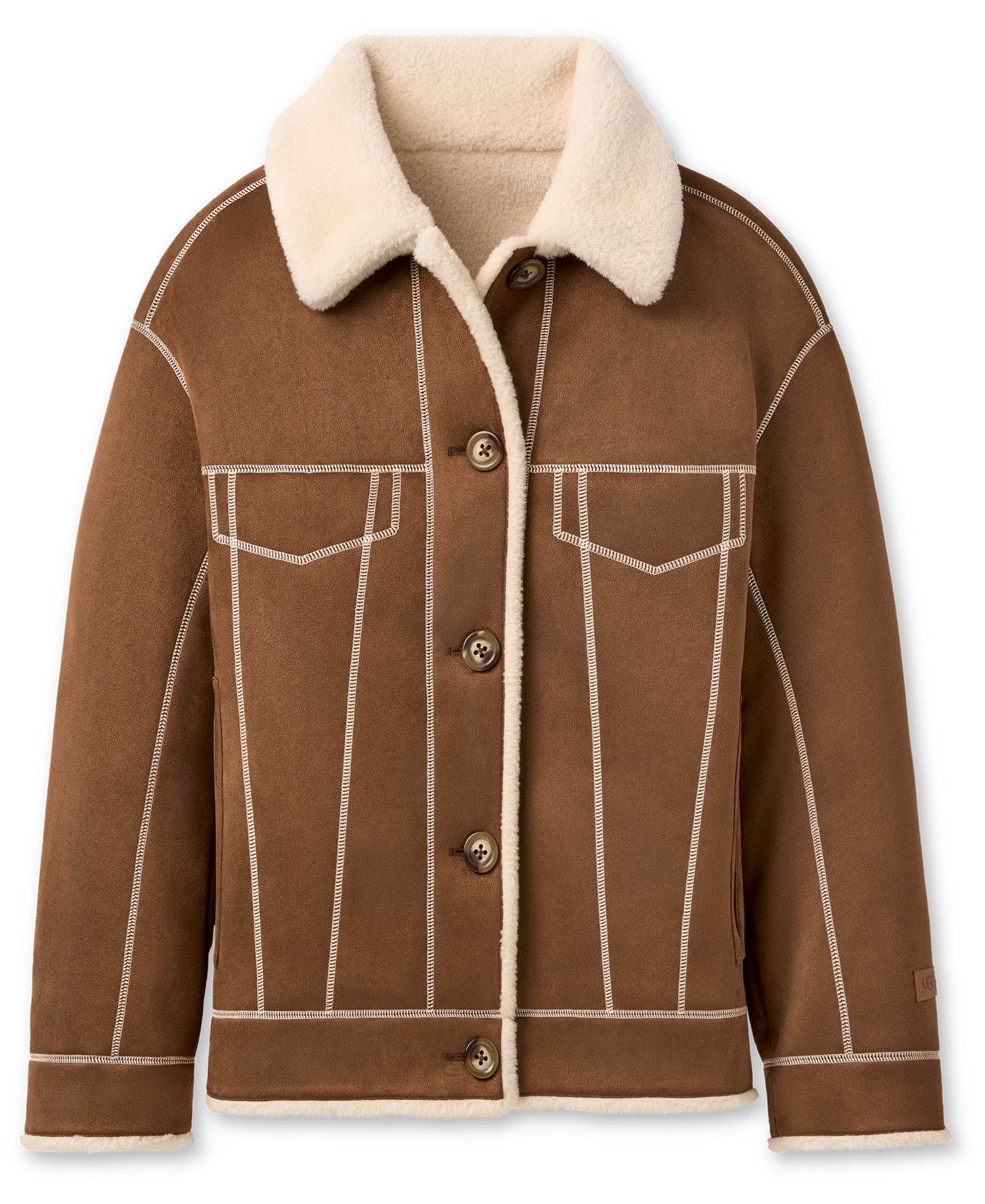UGG Women's Frankie Collared Neck Reversible Trucker Jacket