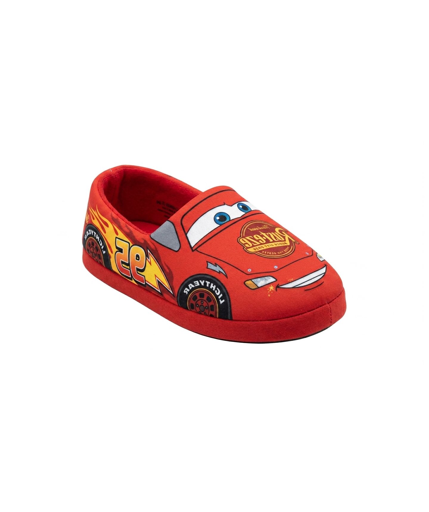 Детские домашние тапочки Disney Cars Lightning McQueen, плюшевые, 5-11 лет, цвет: Красный — фото 1
