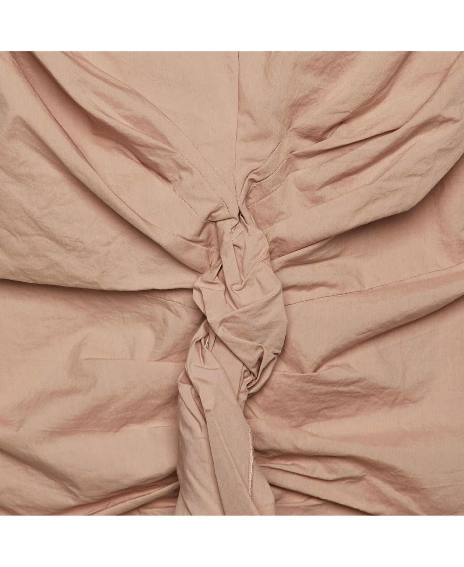 Women's Ruched Knot-Front Cotton Top