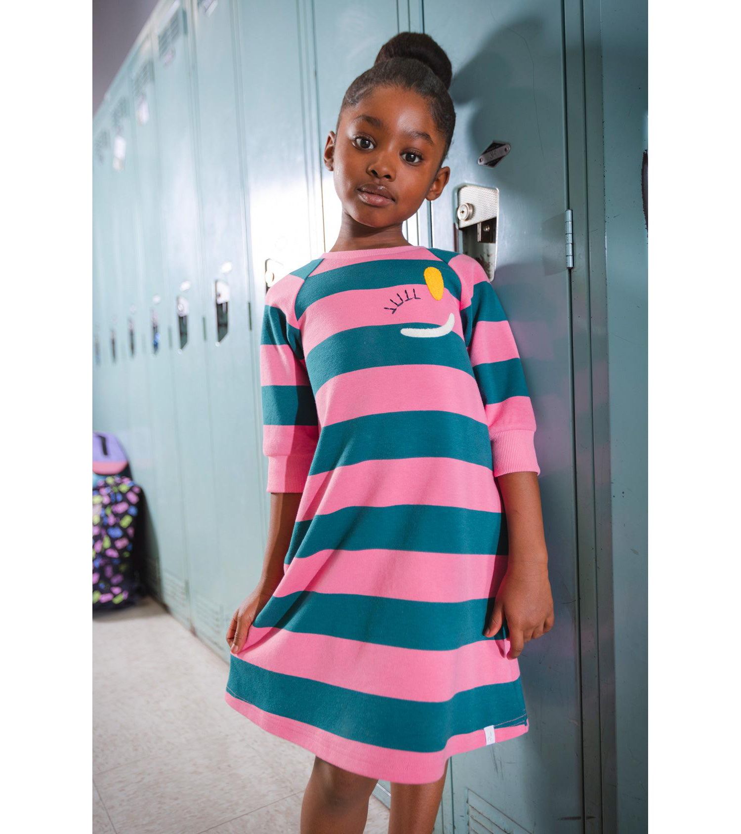 Big Girls (6-14) Engineer Stripe Dress