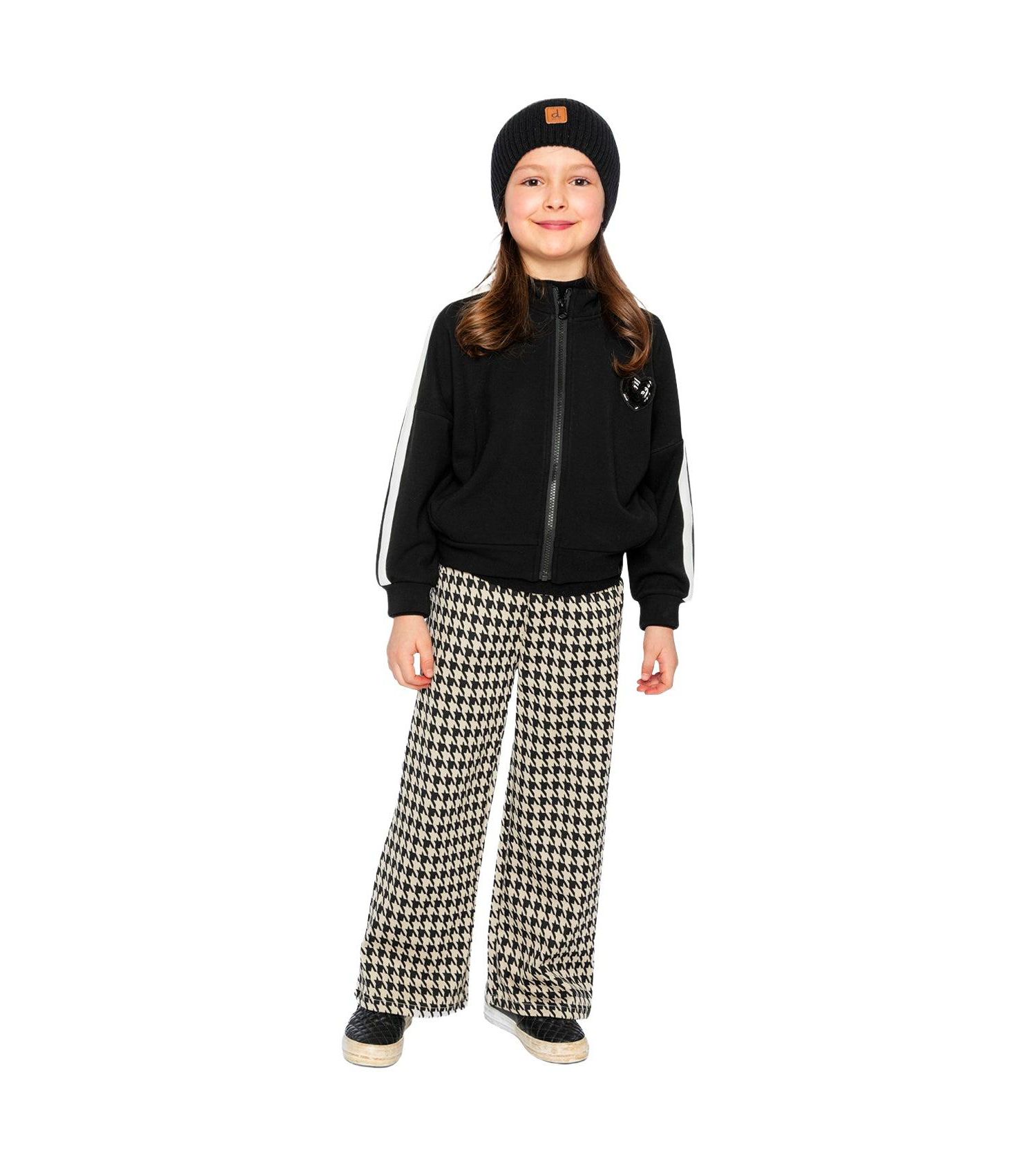Big Girls 6-14 Flare Pants Houndstooth