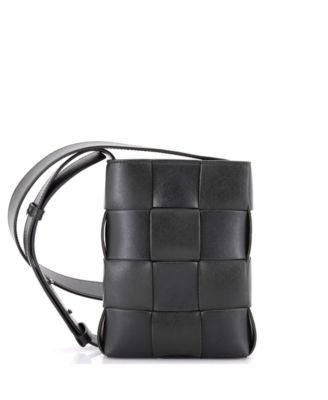 Cassette Phone Holder Crossbody Bag Maxi Intrecciato Leather