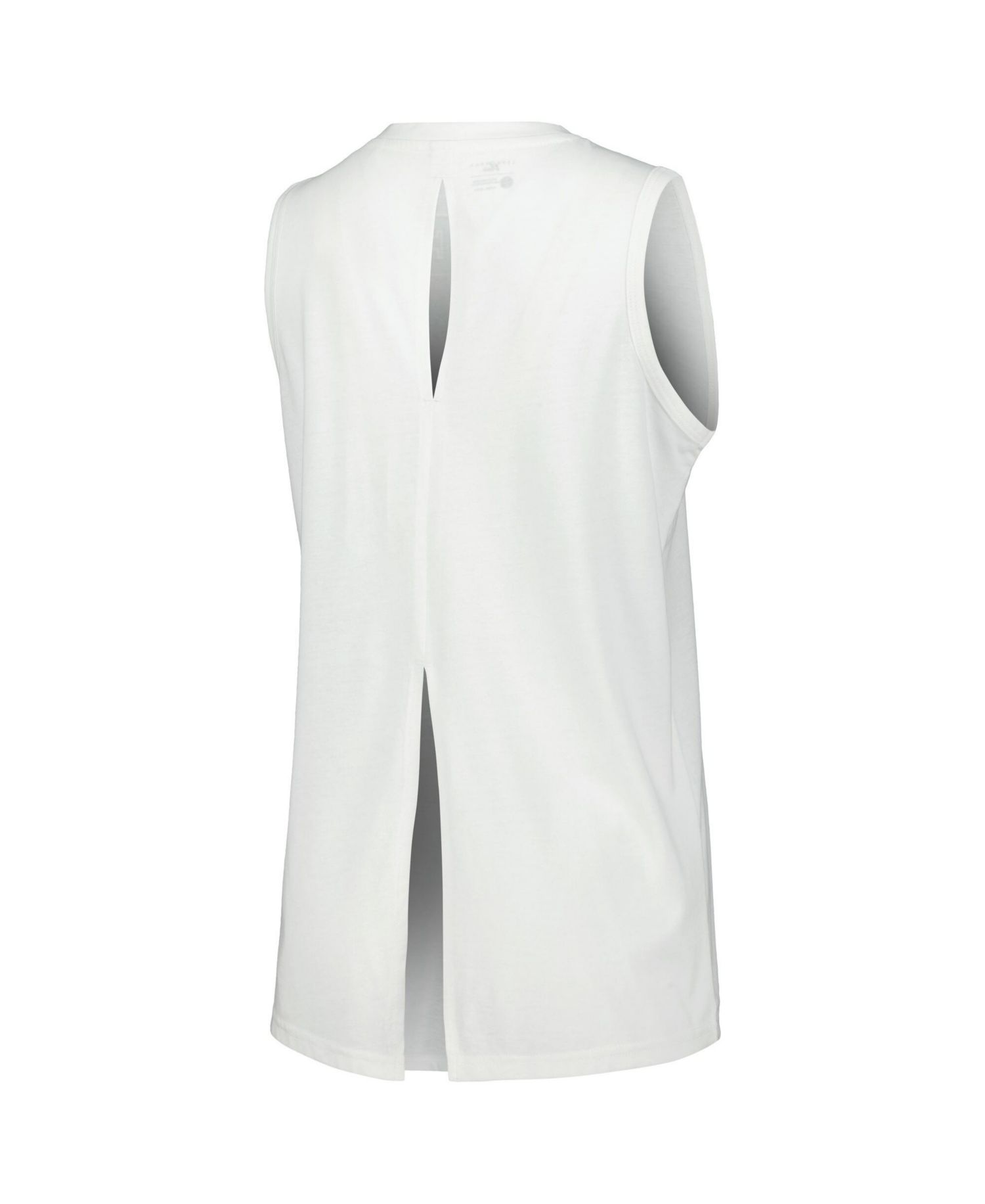 Women's White Brooklyn Nets Paisley Peekaboo Tank Top