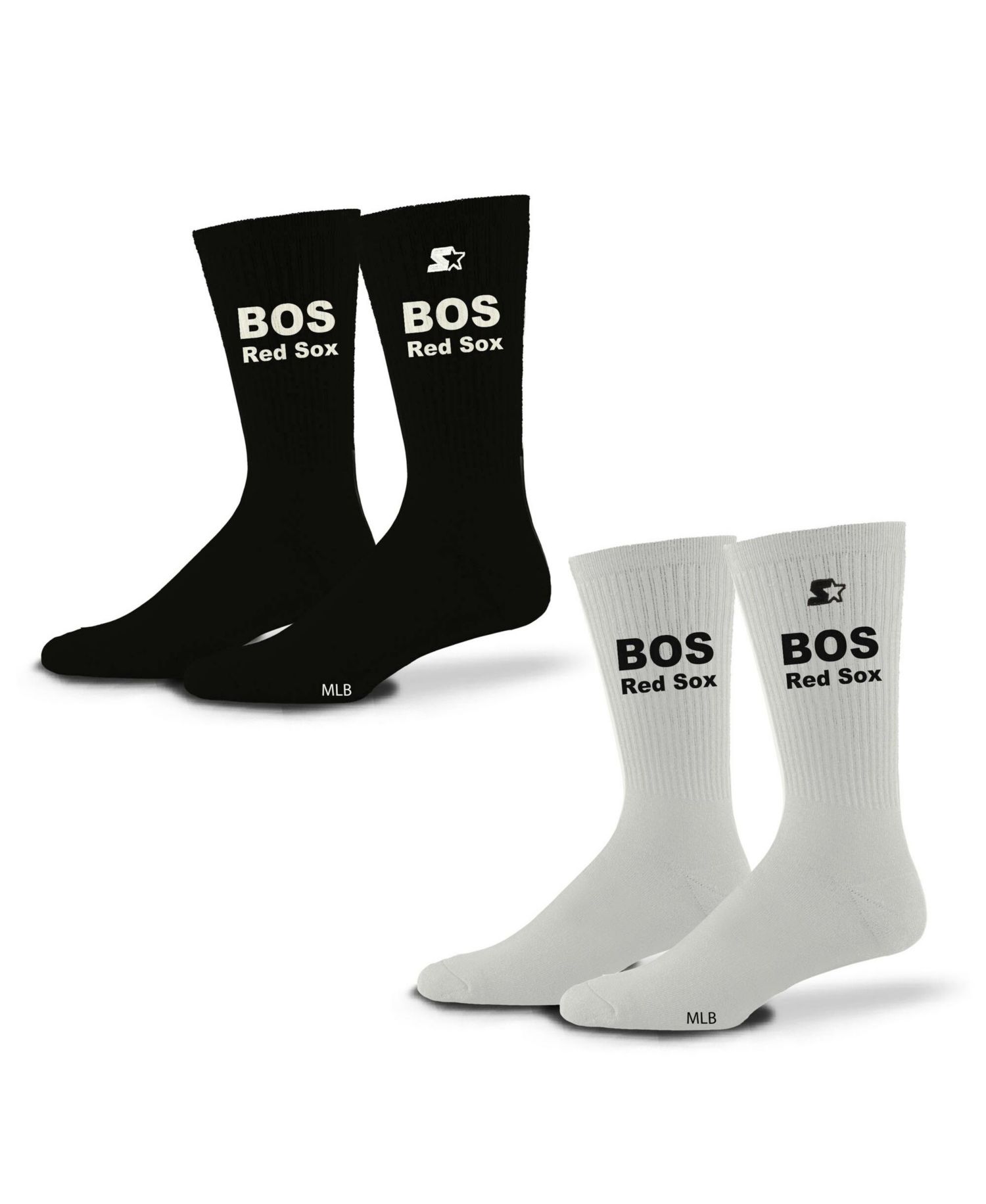 Men's and Women's 2-Pack Black/White Boston Red Sox Assist Socks