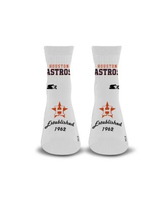Men's and Women's White Houston Astros Established Stencil Quarter Socks