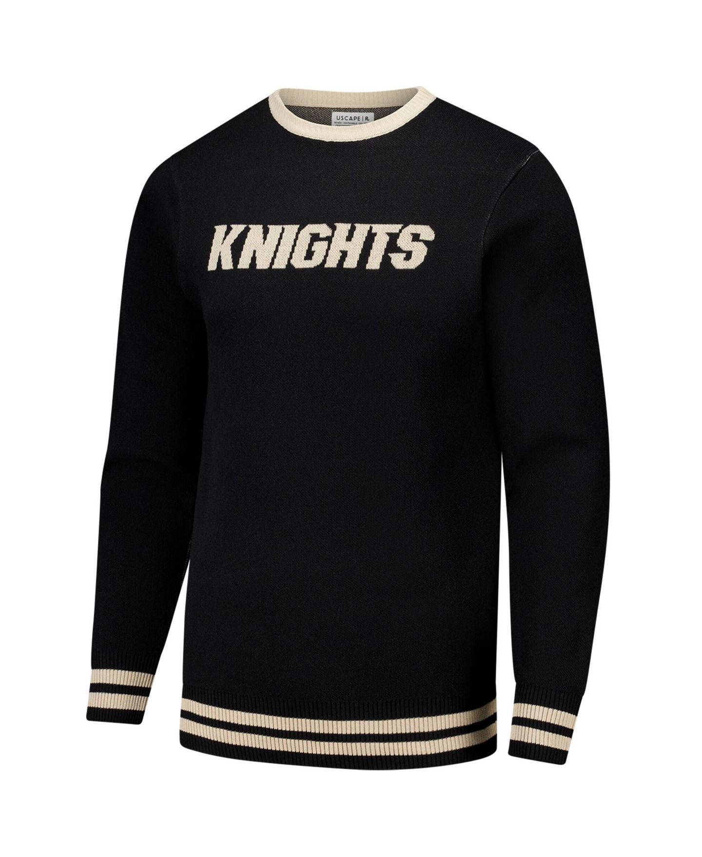 Мужской свитер Uscape Apparel and Black UCF Knights Renew Knit Vintage Pullover — фото 2