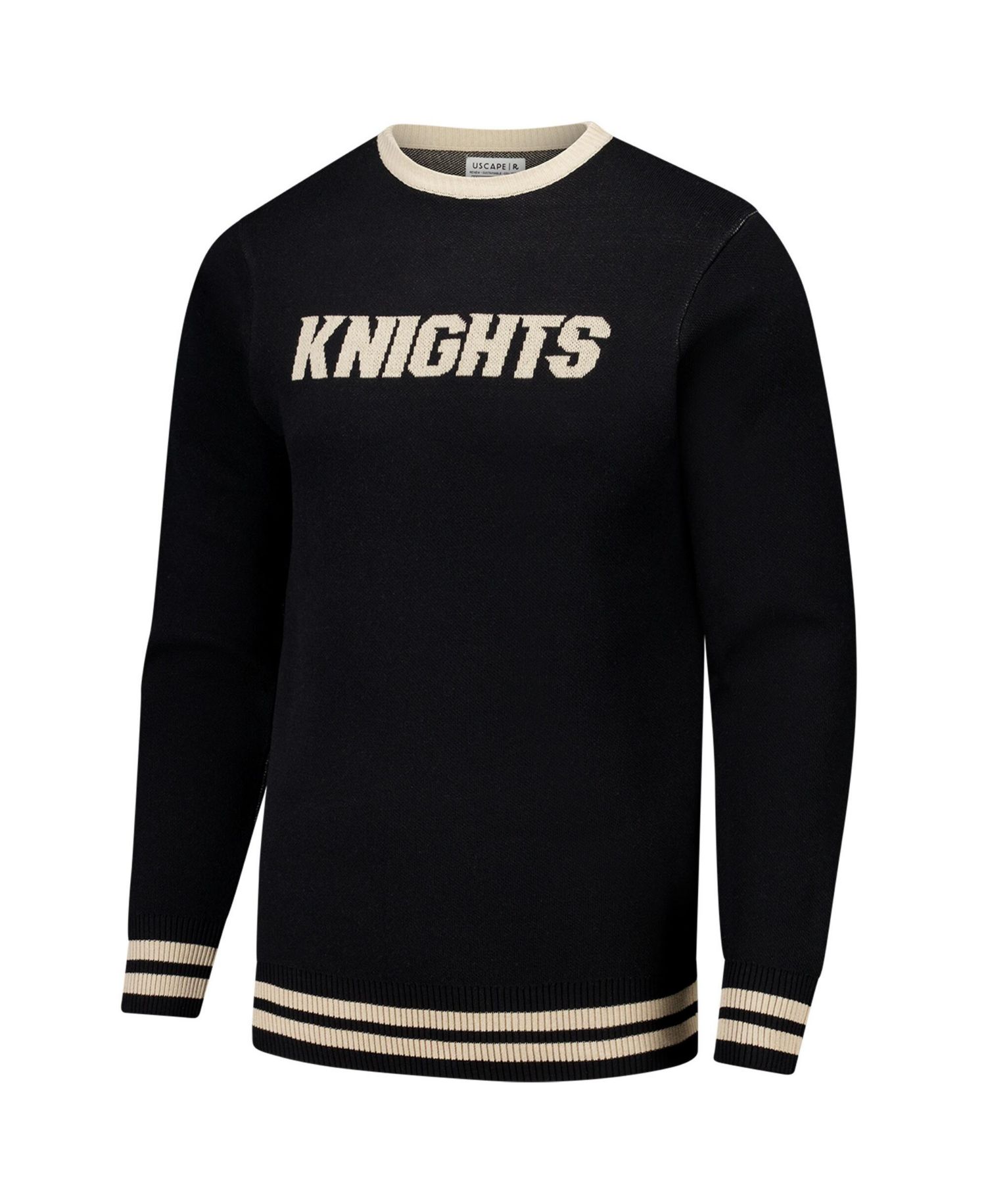 Men's and Women's Black UCF Knights Renew Knit Vintage Pullover Sweater