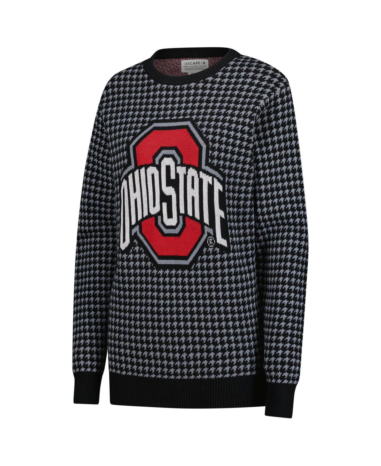 Свитер Uscape Apparel Black Ohio State Buckeyes Renew Knit Vintage Houndstooth — фото 2