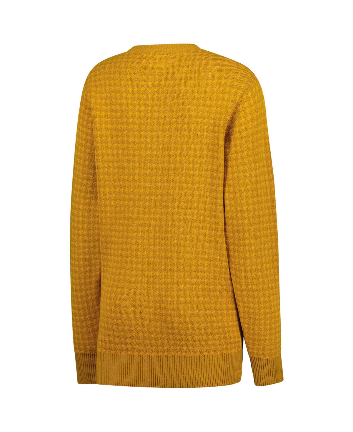 Uscape Apparel Men's and Women's Gold Lsu Tigers Renew Knit Vintage Houndstooth Sweater