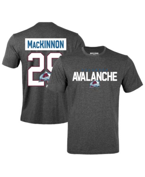 Мужская футболка LevelWear Nathan MacKinnon Gray Colorado Avalanche Richmond Name & Number