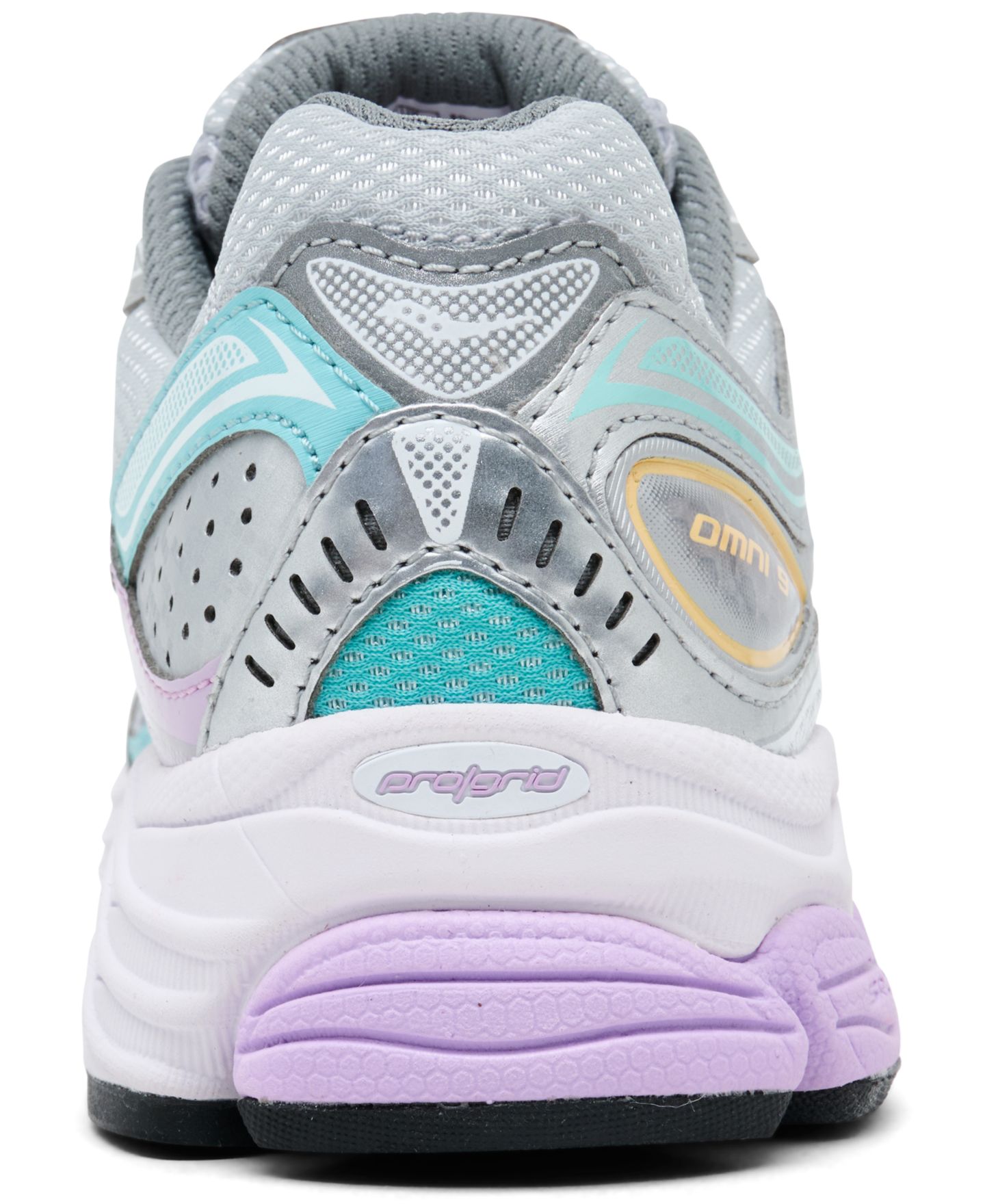 Женские кроссовки Saucony ProGrid Omni 9 Lifestyle, цвет: Серый / Орхидея — фото 4