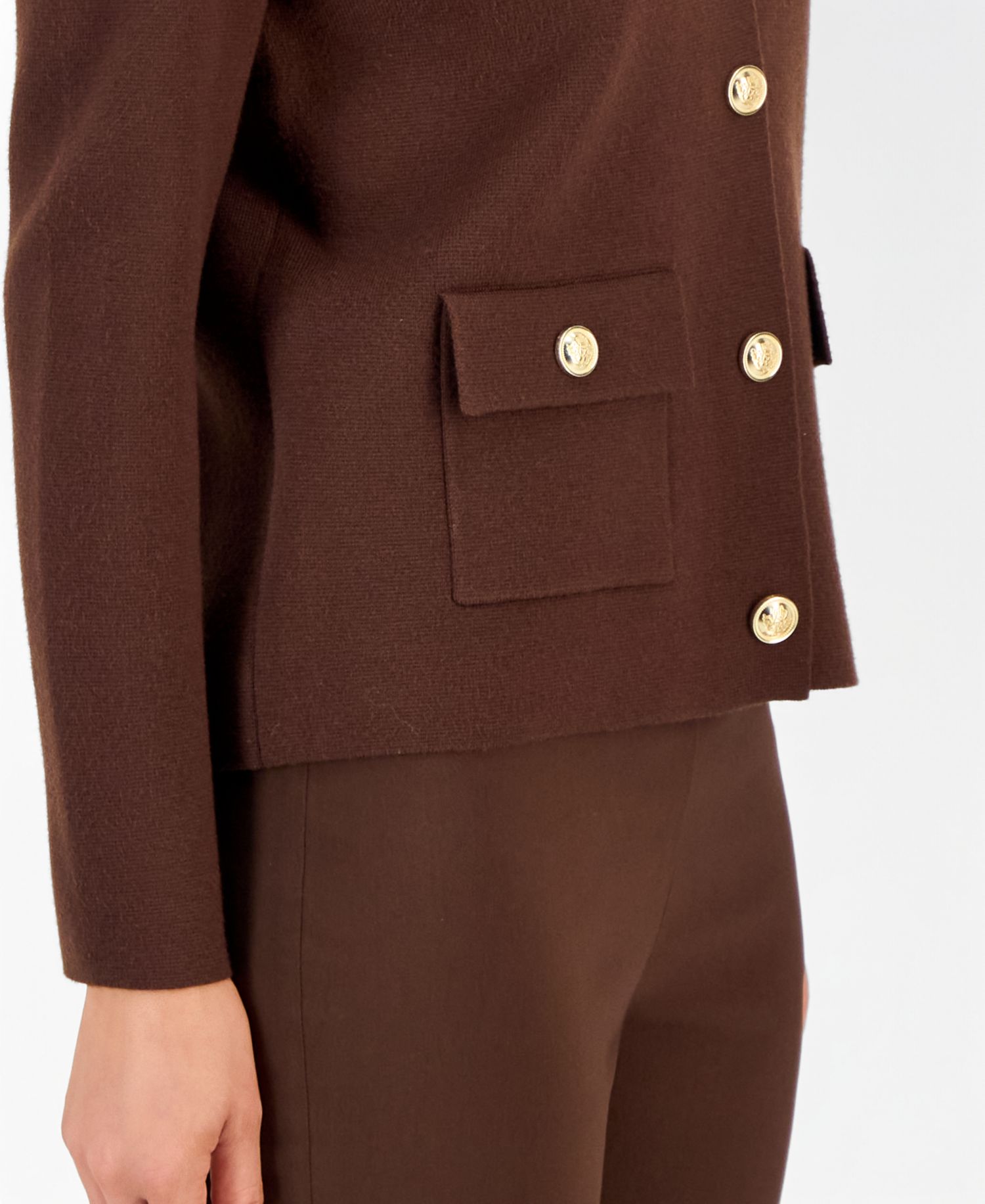 Petite Button-Front Cardigan