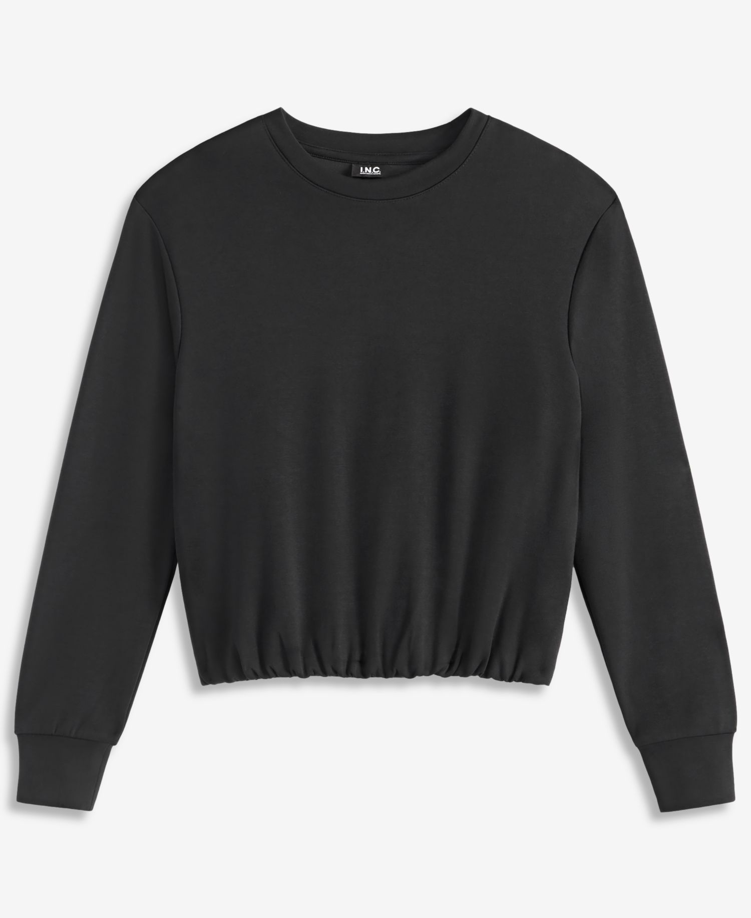 Petite Crewneck Bubble-Hem Top