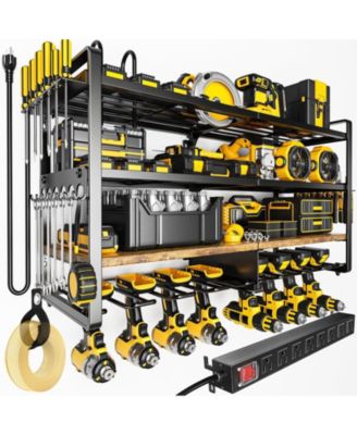 Power Tool Organizer Wall Mount Charging Station Drills Holder