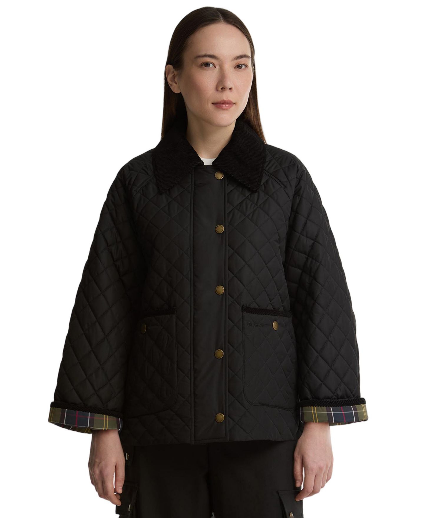 Женское пальто Barbour Ava Quilted Short Coat, Created for Macy's, цвет: Чёрный — фото 1