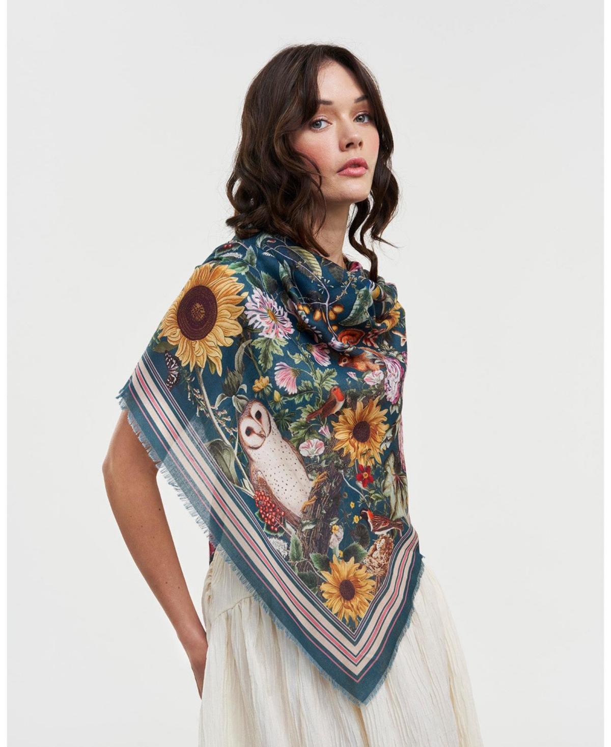 Fable England Women's Botanical Long Scarf
