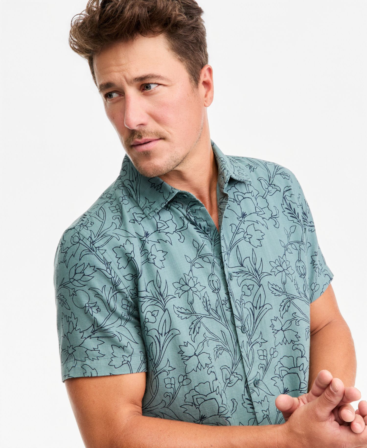 Men's Short-Sleeve Tony Floral Shirt