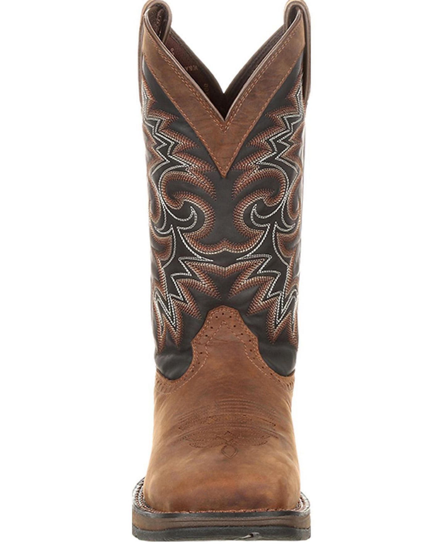 Мужские ботинки Rebel by Durango Pull-on Western Boot, цвет: Шоколадный / Тёмно-синий — фото 4