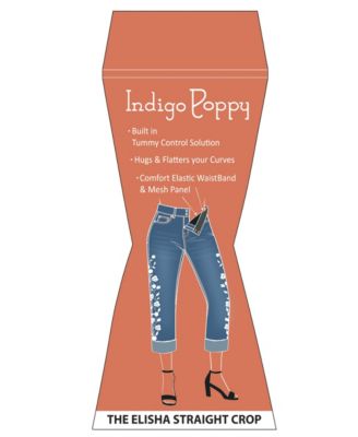 Poppy bootcut jeans indigo poppy cargo pants women's Tummy Control Jeans Indigo Poppy