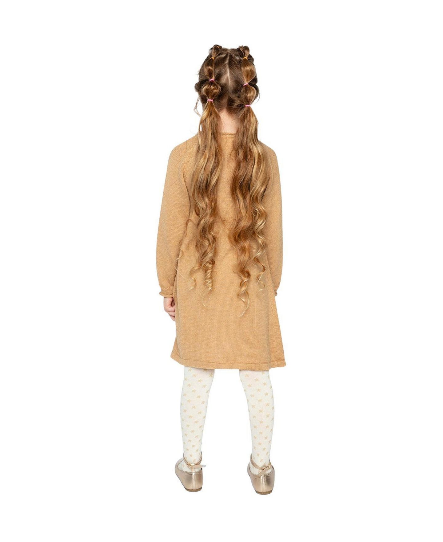 Платье Deux par Deux Knitted Dress Cinnamon для девочек-малышей, цвет: Коричневый коричный — фото 3