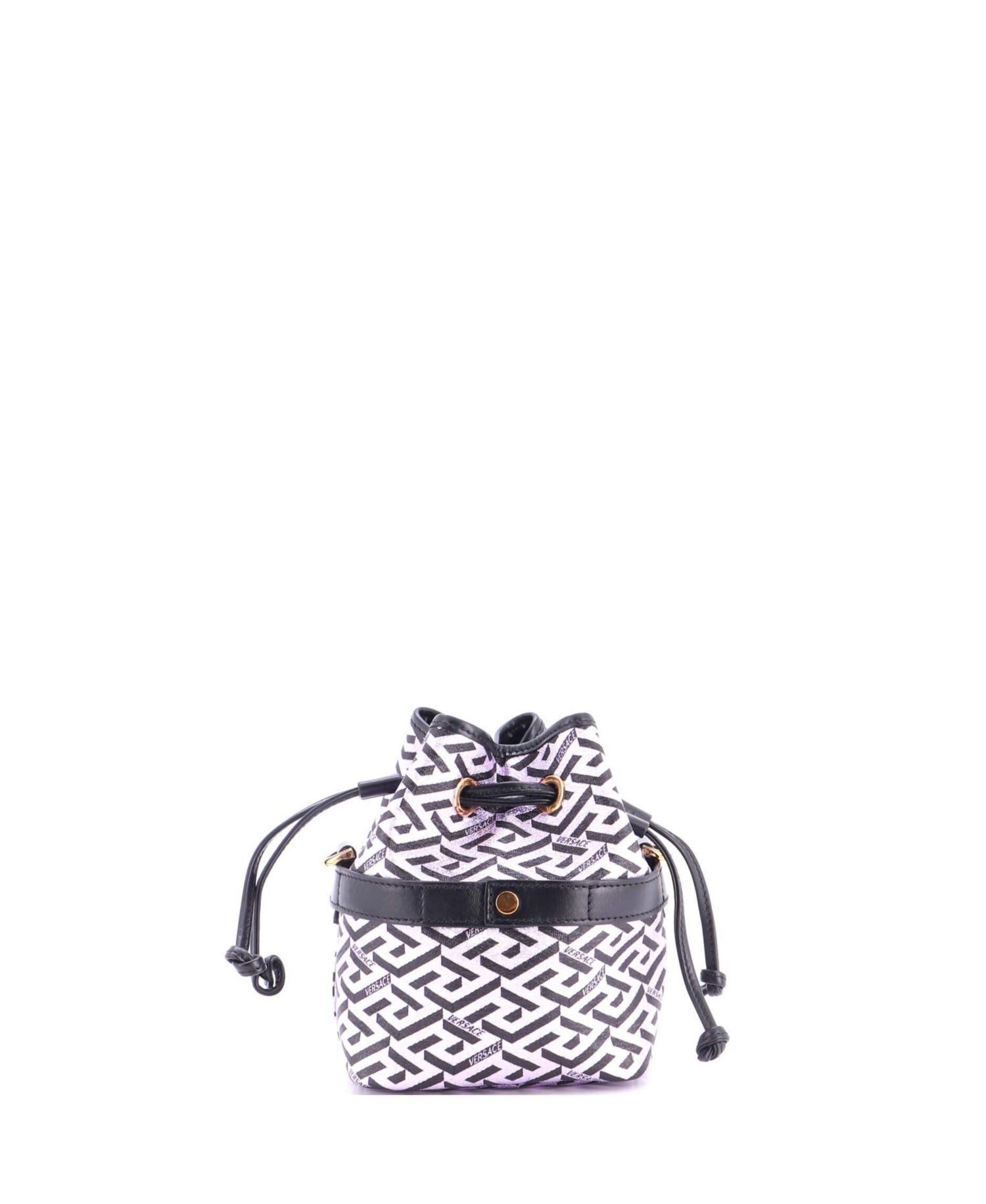Mini La Greca Bucket Bag Printed Coated Canvas