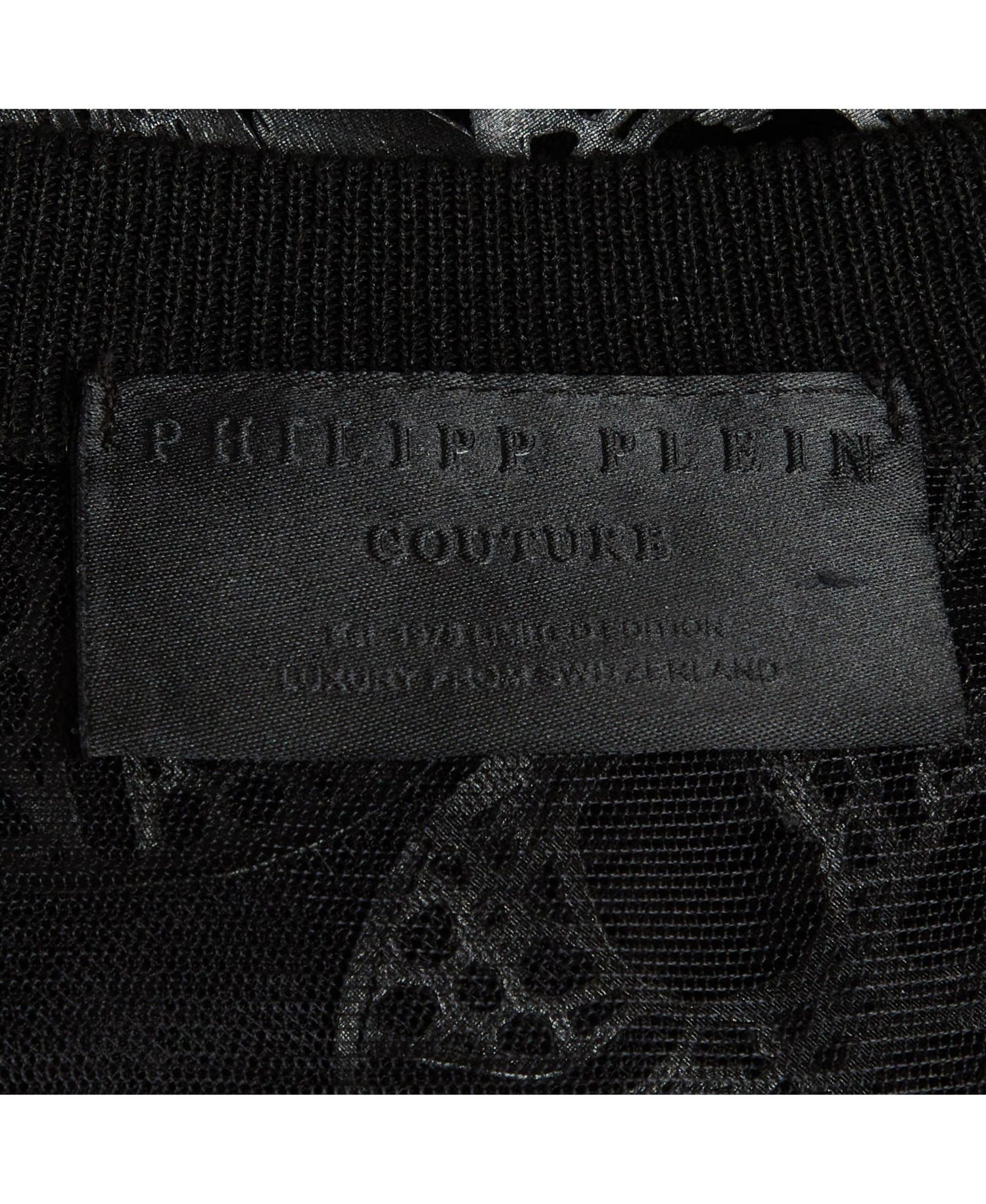Women's Philipp Plein Sheer Skull Lace Tank Top
