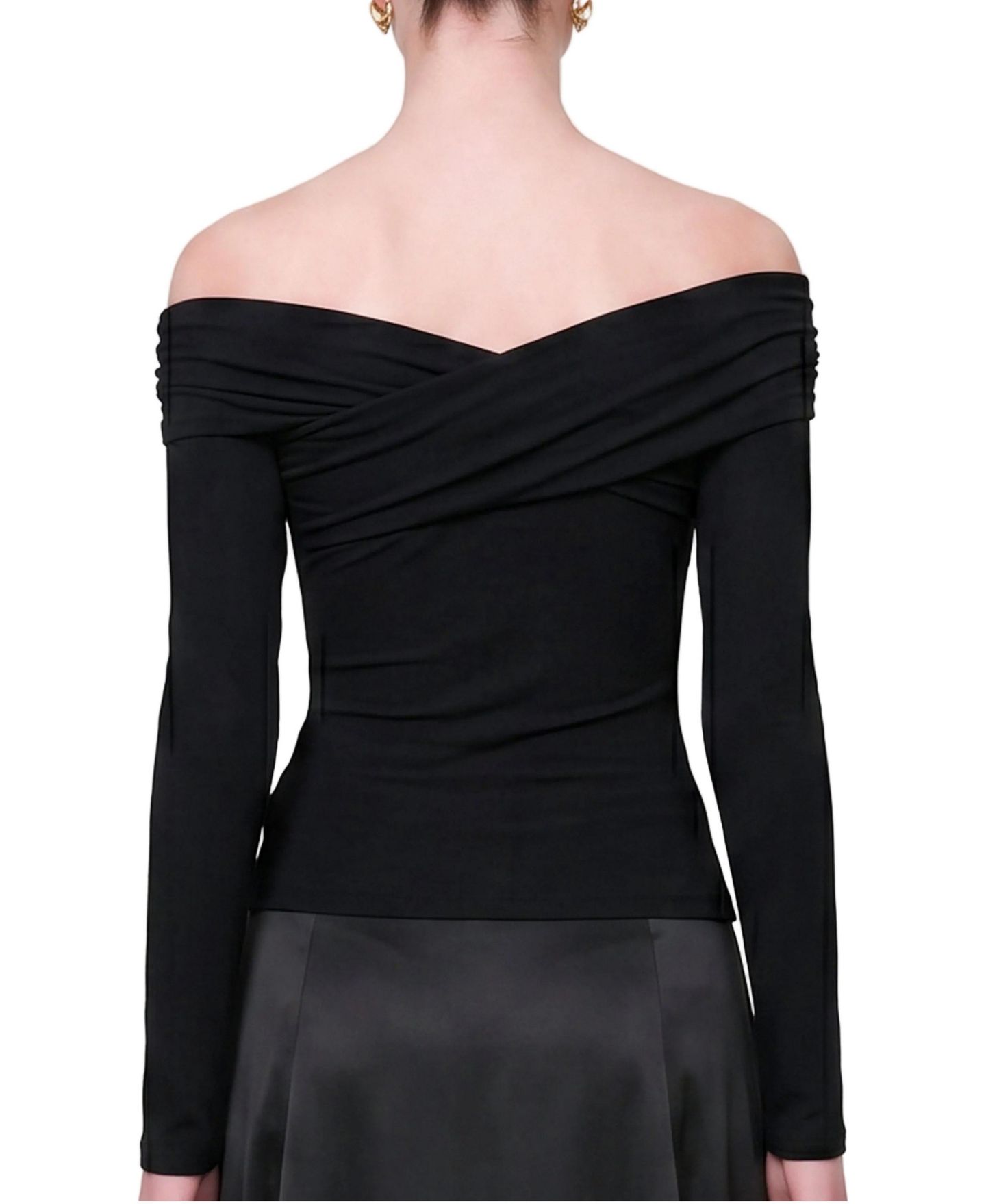 Женский топ PCFG the Party Edit Rib Draped Long Sleeve — фото 2