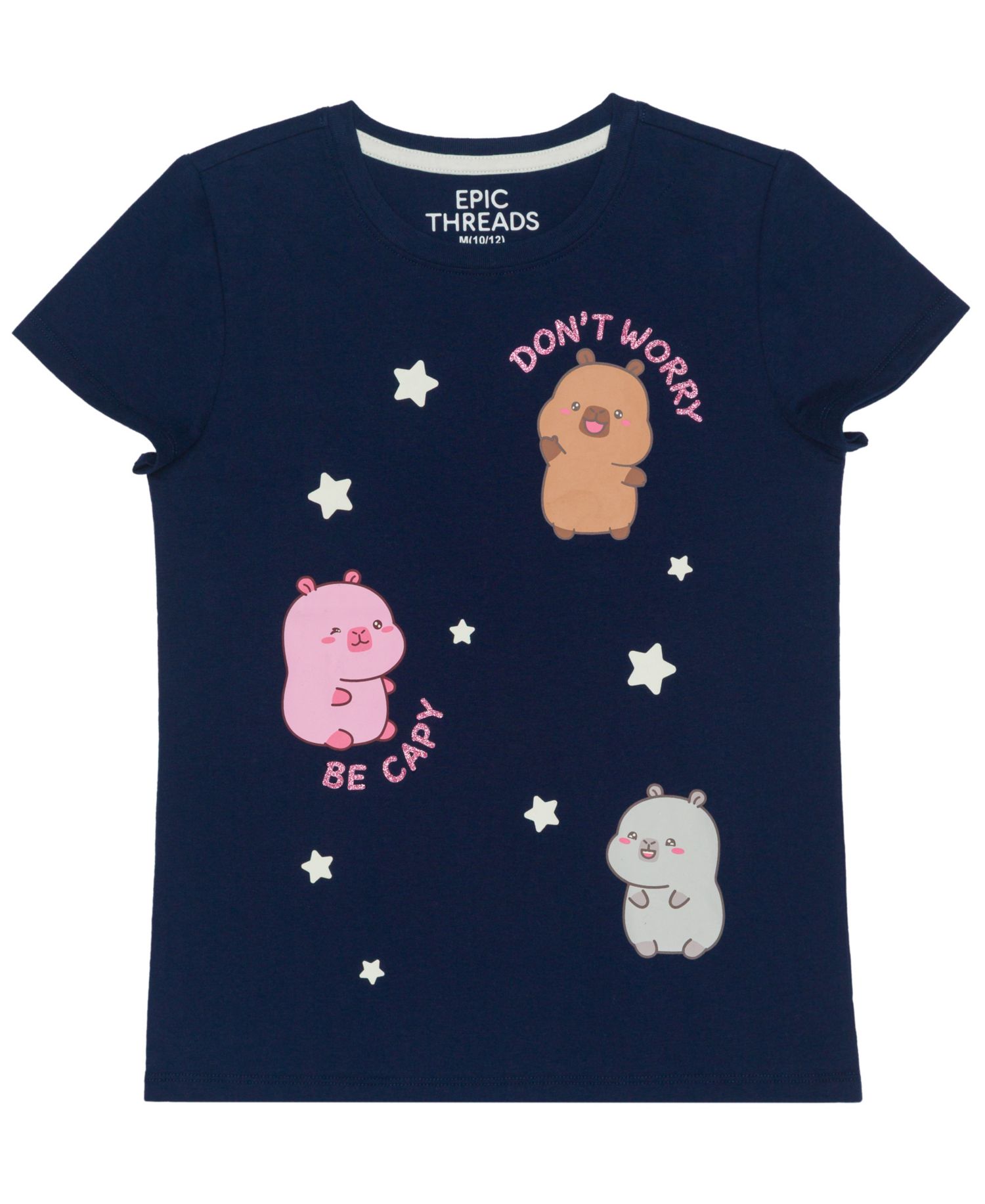 Girls' 4-16 Don't Worry Be Capy Graphic Short-Sleeve T-Shirt