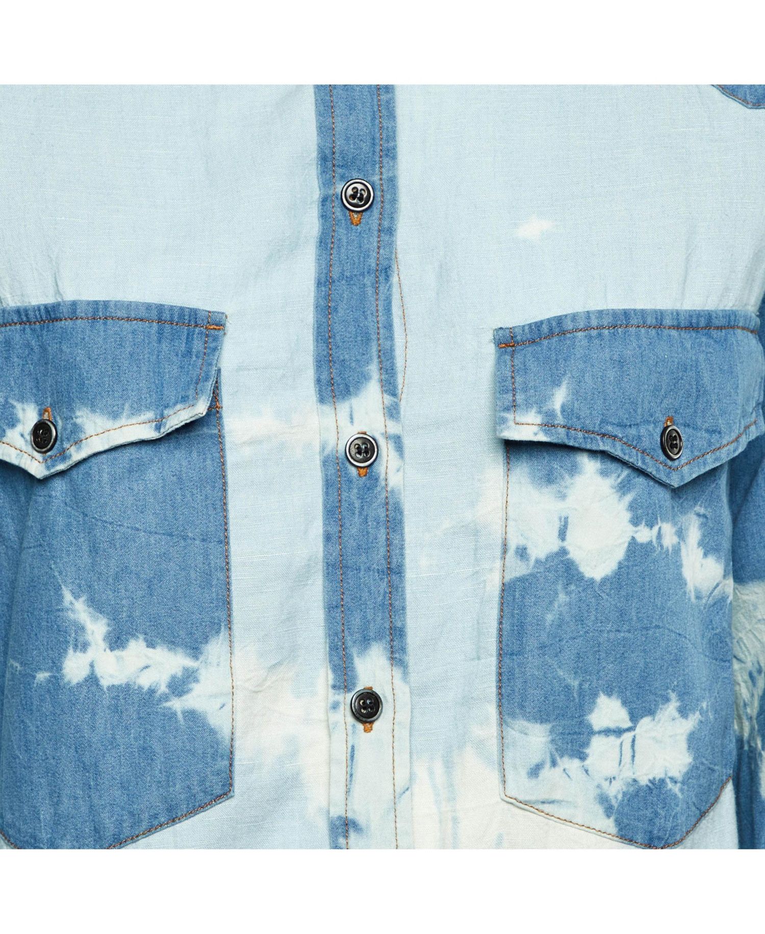 Women's Tie-Dye Western Denim Shirt