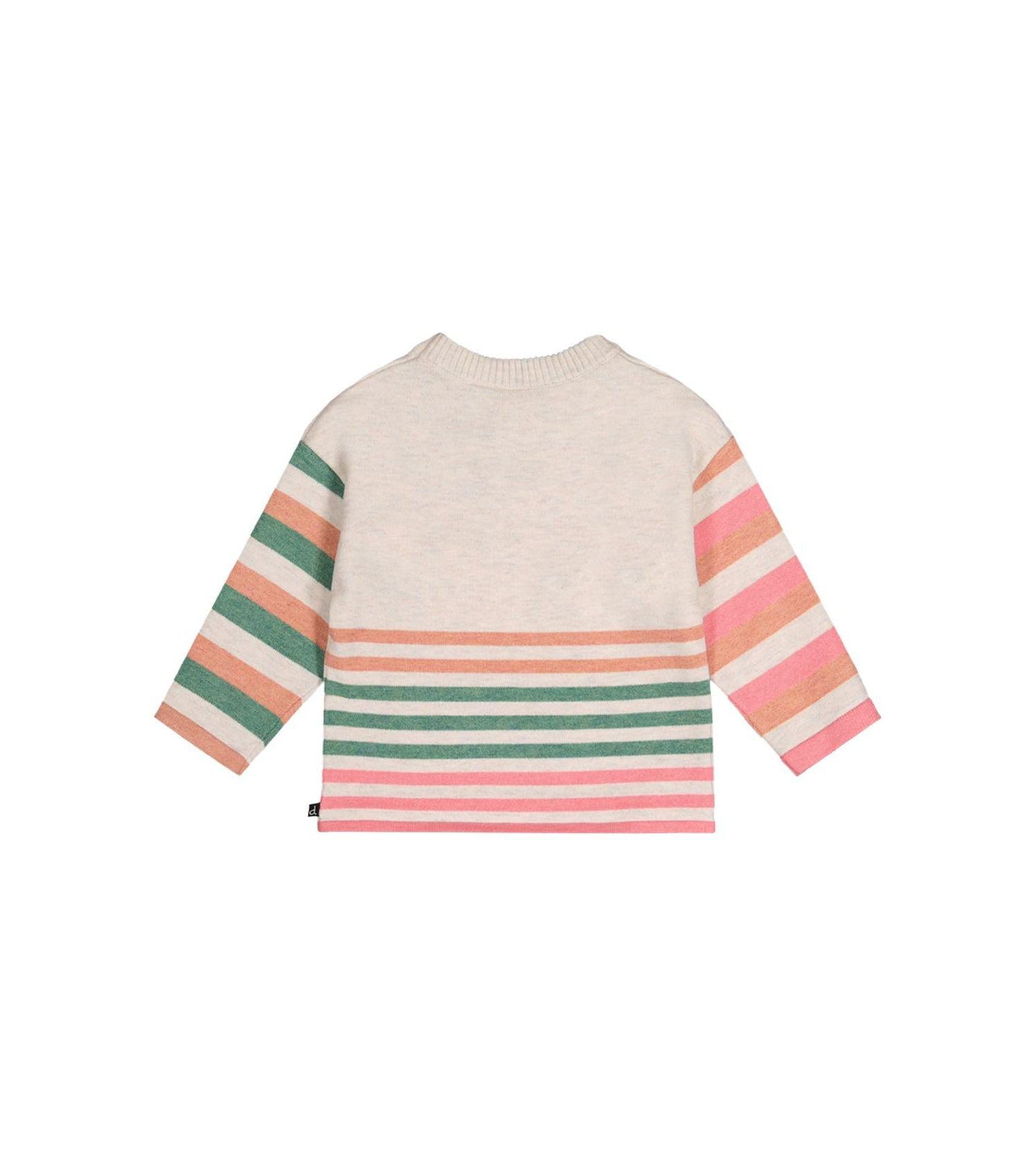 Little and Big Girl 6-8 Years Knitted Stripe Sweater