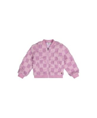 Little and Big Girl's (6-12) Faux Fur Jacquard Bomber Jacket