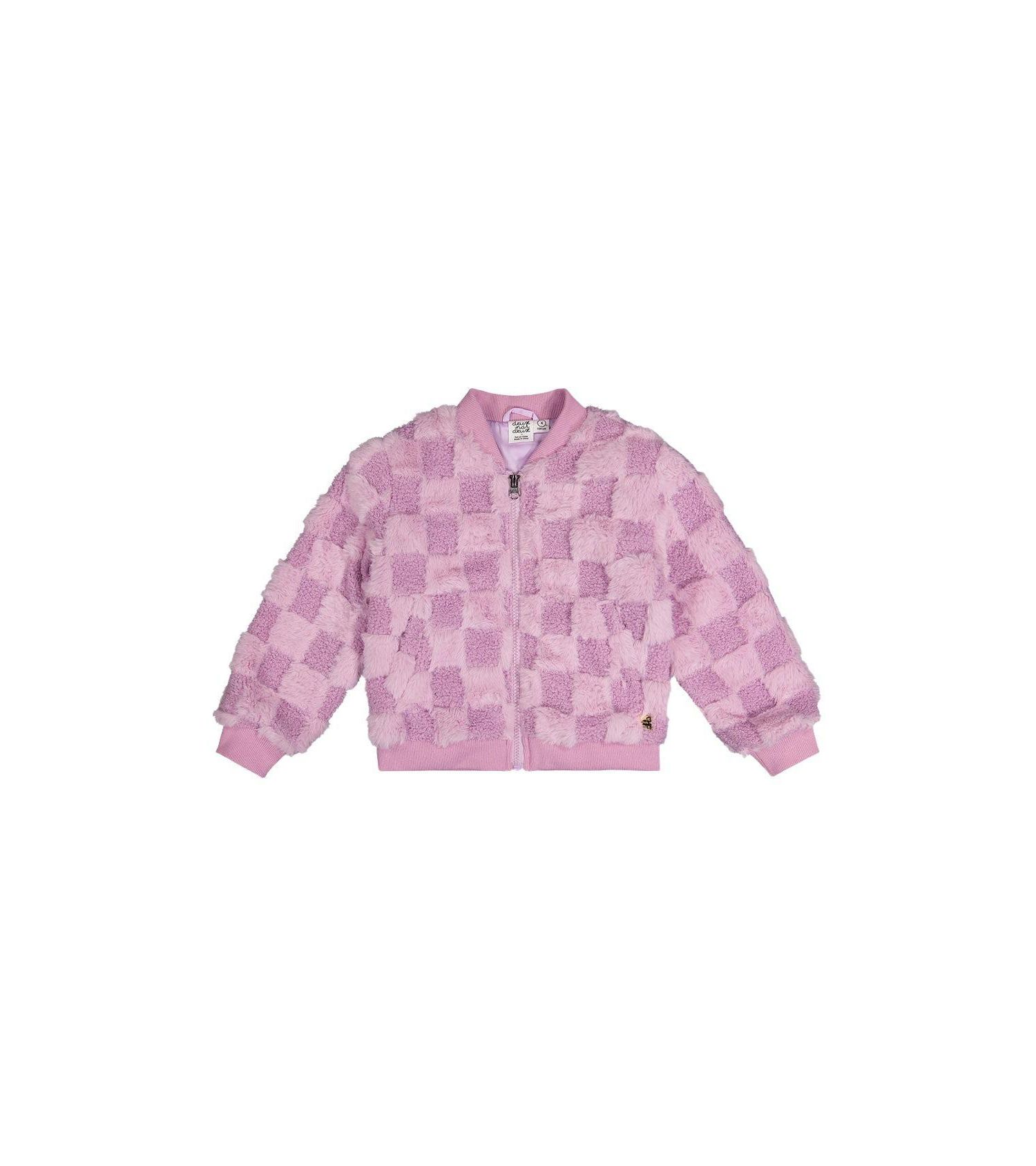 Little and Big Girl's (6-12) Faux Fur Jacquard Bomber Jacket