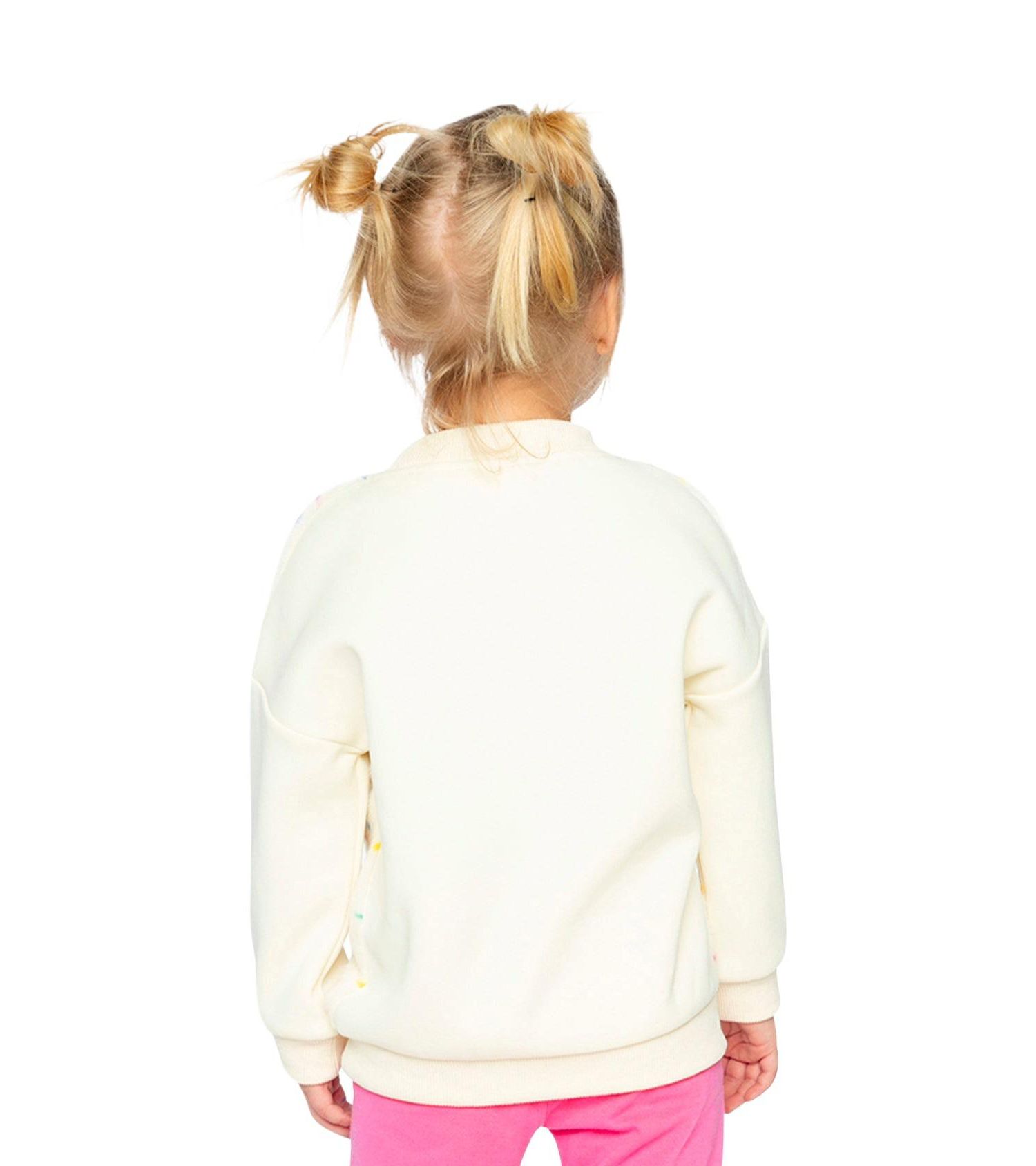 Little and Big Girl 6-14Y Bi-Material Sweater
