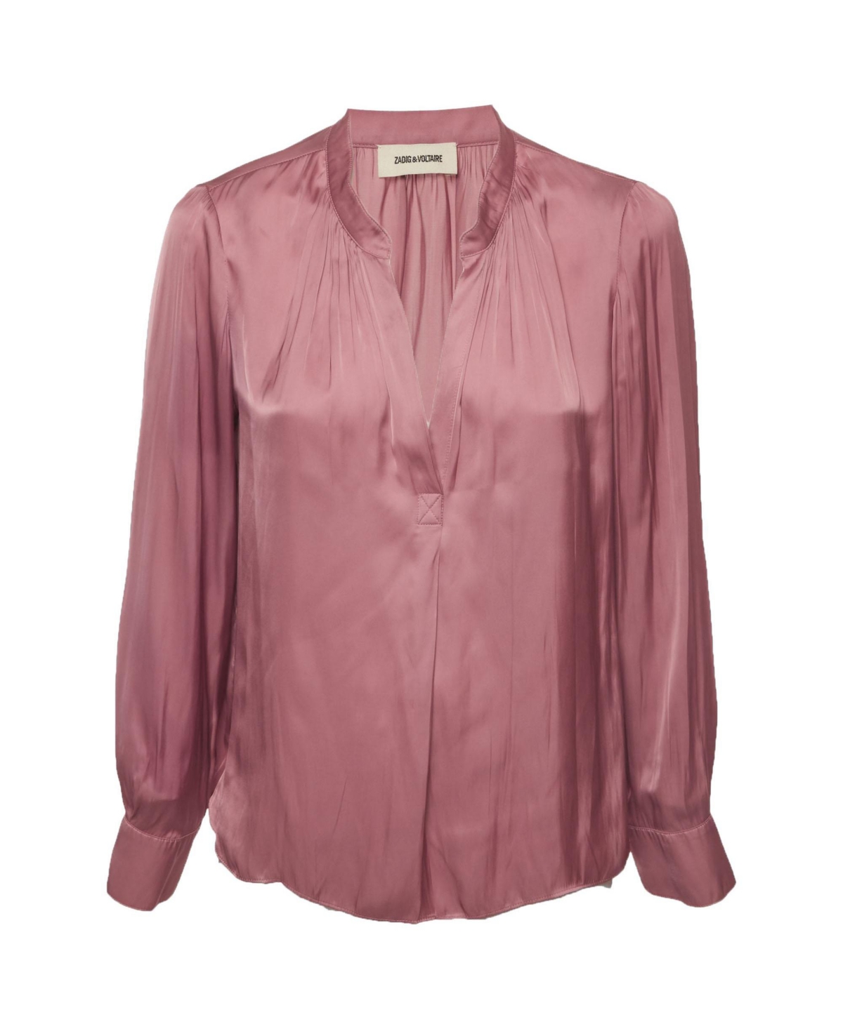 Pre-Owned Zadig & Voltaire Women's Tink Satin Plunge V-Neck Blouse