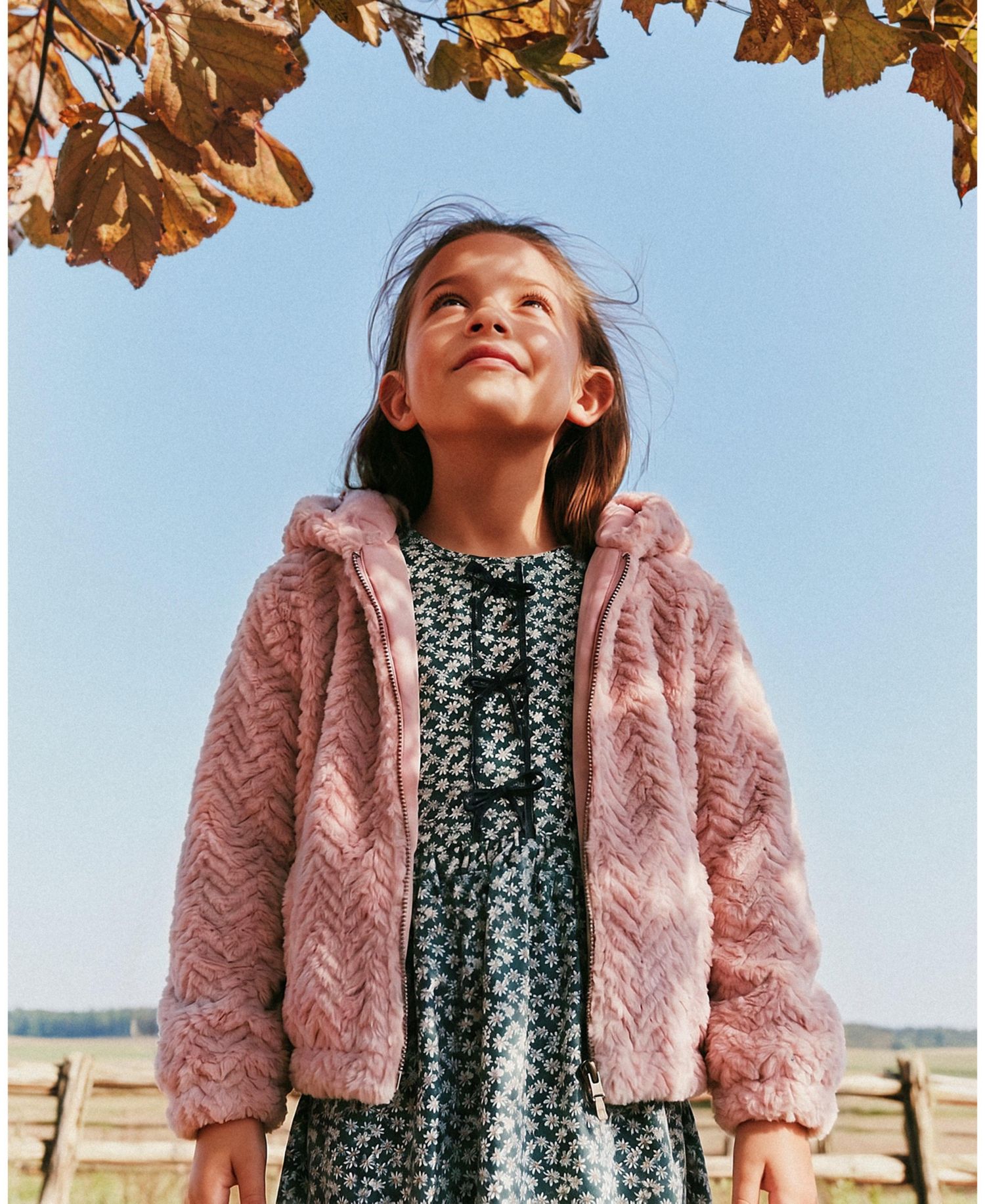 Little and Big Girl's (6-14) Faux Fur Hooded Cardigan