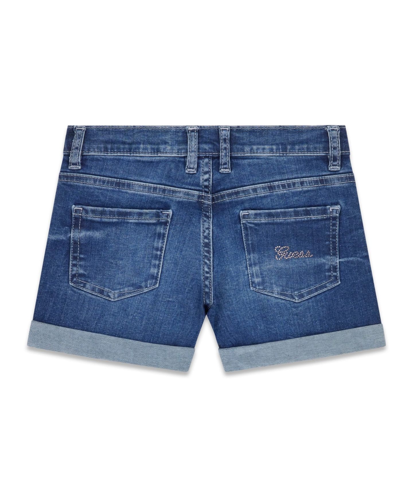 Детские джинсовые шорты Guess из стретча, 8-16, цвет: Синий — фото 2