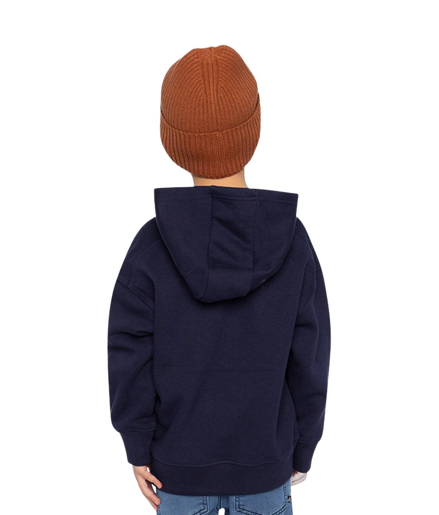Худи Deux par Deux Fleece Hooded Sweatshirt для мальчиков, цвет: Тёмный синий — фото 6